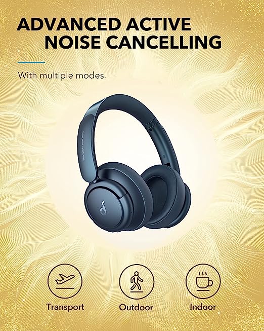 Soundcore By Anker Life Q35 Bluetooth Wireless On Ear Headphones With Mic (Blue) Soundcore By Anker Life Q35 Bluetooth Wireless On Ear Headphones With Mic (Blue)
